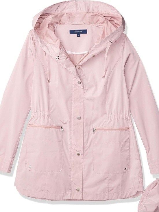 Cole Haan Jackets & Blazers - Cole Haan Pale Pink Hooded Anorak Rain Jacket